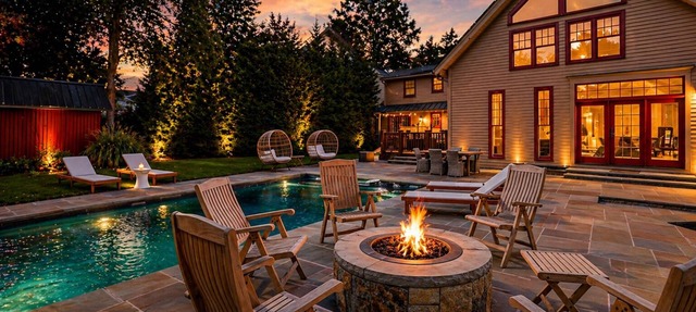 2 Beautiful Homes, 1 Stunning Retreat: Pool HotTub Pizza Oven + Near Beach & NYC