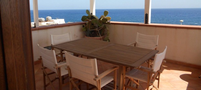 Charming aerial house on the sea with terrace
