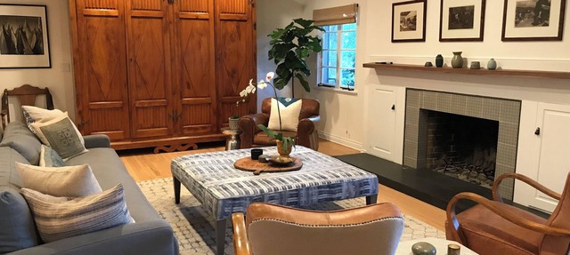 Family friendly compound with pool, close to Pasadena attractions. Garden galore