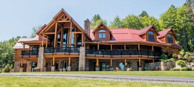 MAJESTIC LAKE FRONT LUXURY ADIRONDACK LODGE FEATURING 8,898 SQ. FT LIVING SPACE
