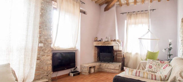 Ático con chimenea y terraza con vistas al lago a 360 '