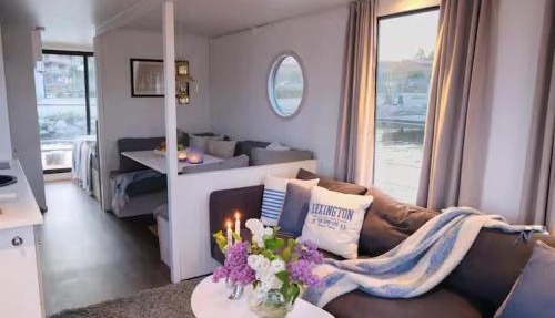 Solvesborg Houseboat with Harbour Views - Sleeps 4