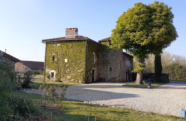 Charming 15th-century Charentais house with Cluniac priory in grounds.